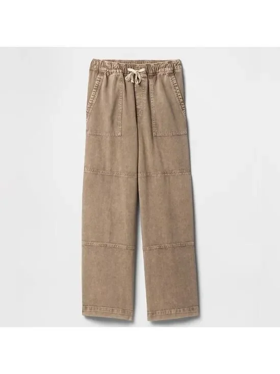 Gap High-Rise Wide-Leg Brown Pull-On Utility Jeans NWOT Medium BoHo Beachy - Picture 6 of 8